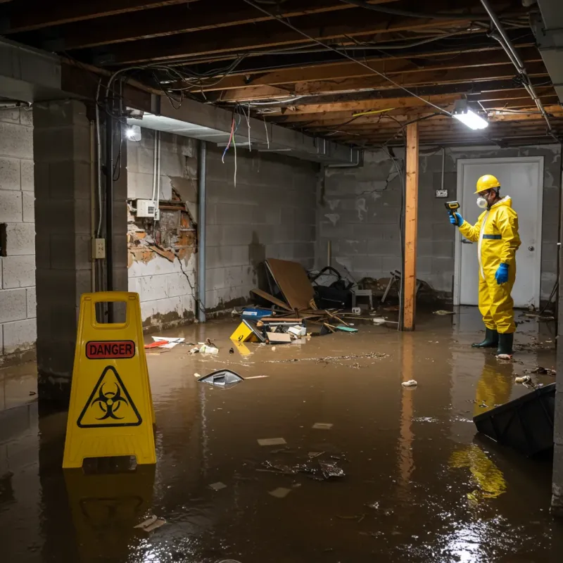 Flooded Basement Electrical Hazard in Cornelius, OR Property