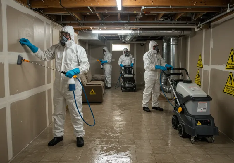 Basement Moisture Removal and Structural Drying process in Cornelius, OR